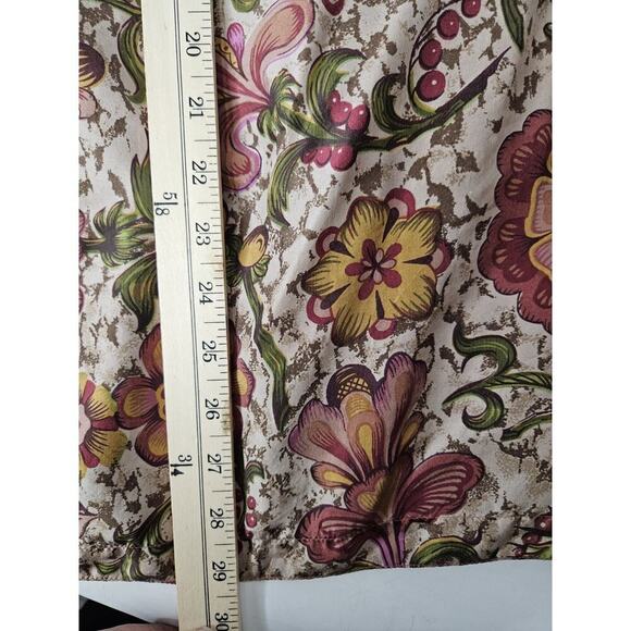 Vintage 90s Bogari Women’s Silk Button Up Tunic Vest Size M Floral Artsy Folk - Picture 5 of 6